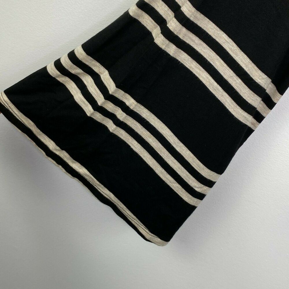 Chaser Womens Black Striped V Neck Bell Sleeve Top Women Sz M Y2K‎ Edgy Festival - Picture 2 of 8